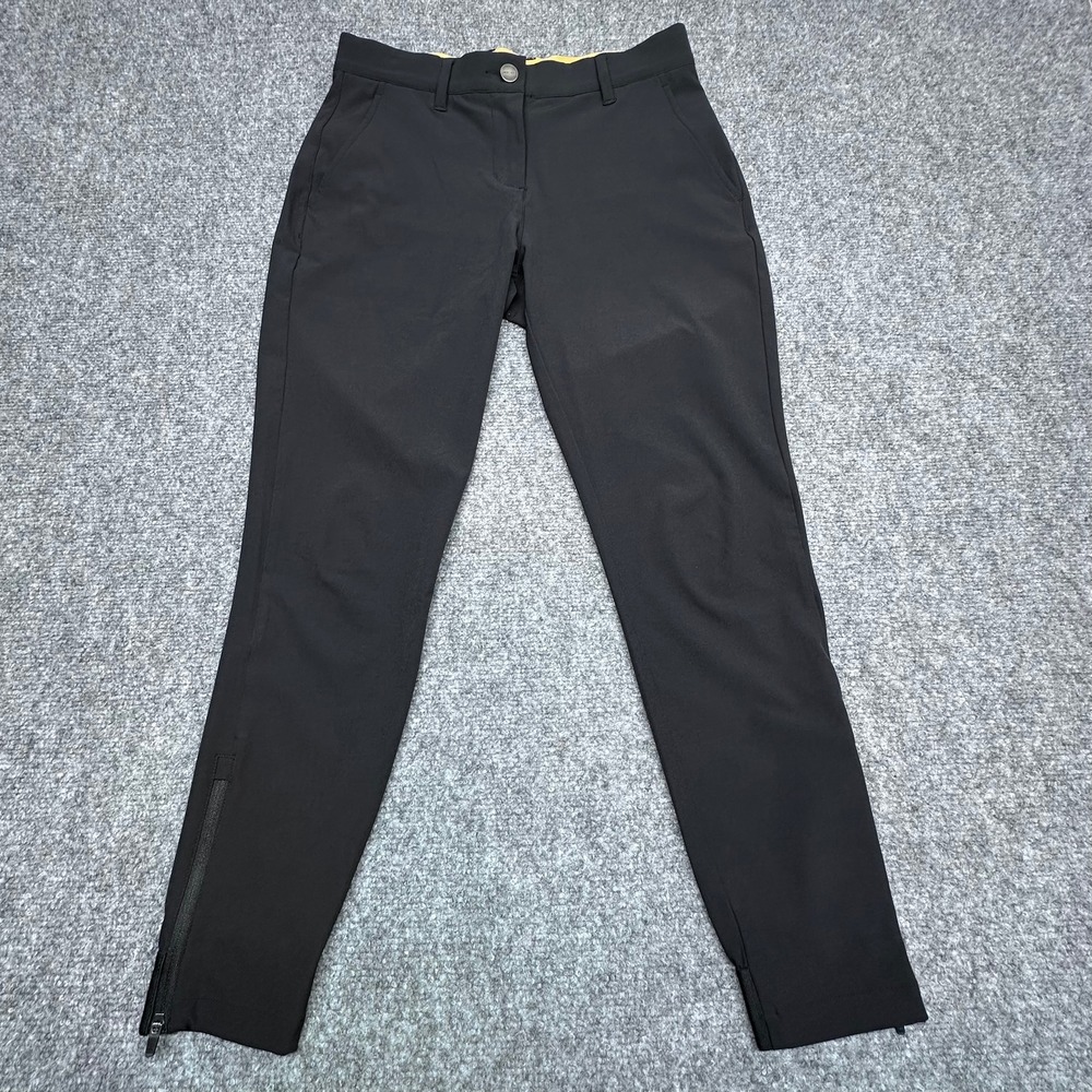 Macade Golf Women's Slim Fit Trouser Pants Black Ankle Zip Stretch 36S